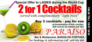 Please Click The Voucher to download the El Paraiso offer.